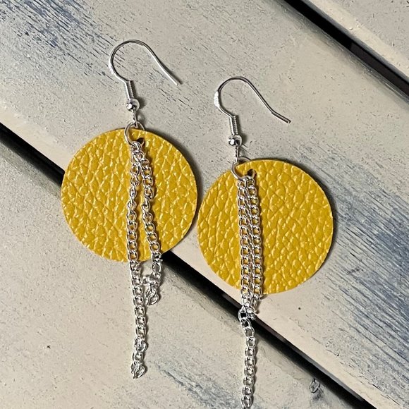 3/$35 Handmade Leather Earrings - Picture 4 of 15